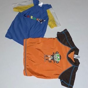Carter’s and Lozoo Toddler Boy Swim Rash Guards - Bundle of 2 - Size 18M
